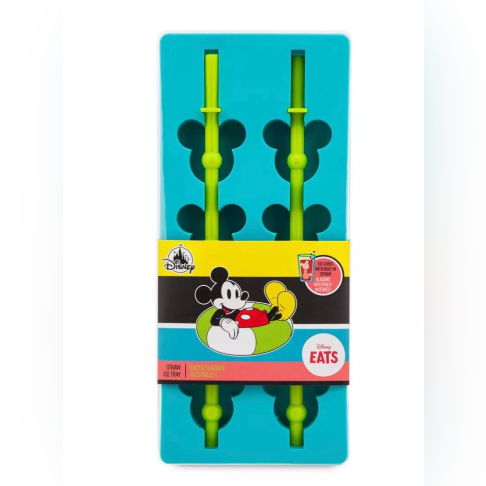 Mickey Mouse Straw Ice Tray – Disney Eats ice cube/straw set NWT